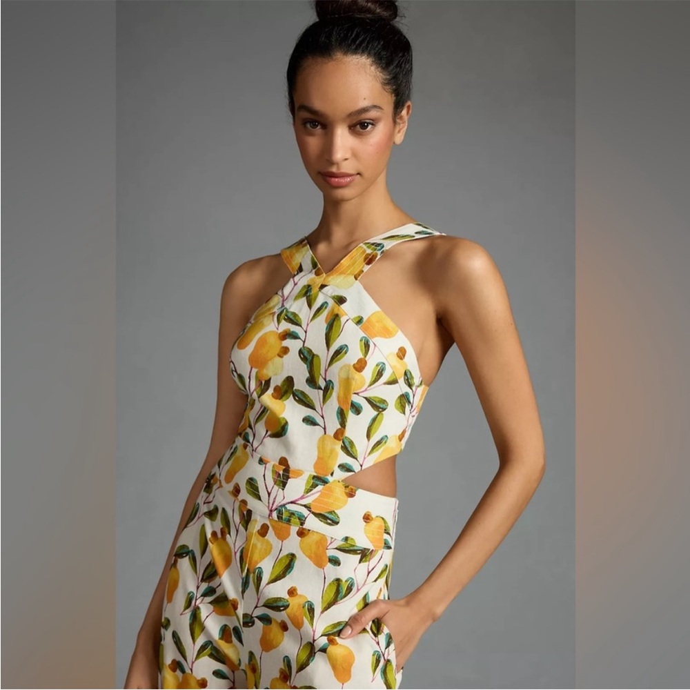 Farm Rio Halter Cutout Wide-Leg Jumpsuit - Picture 3 of 5